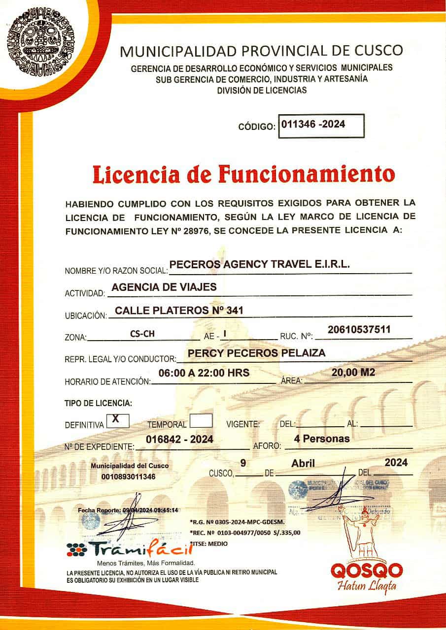 Licencia de funcionamiento